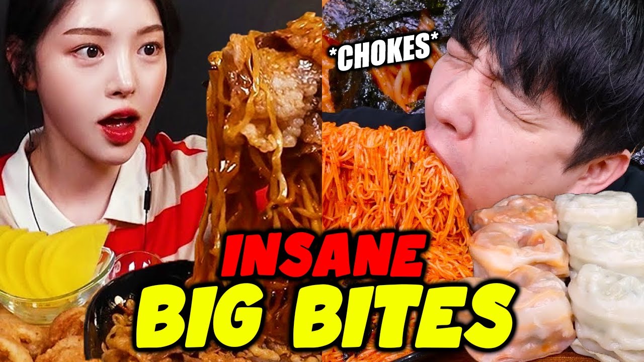 mukbangers do insane BIG BITES