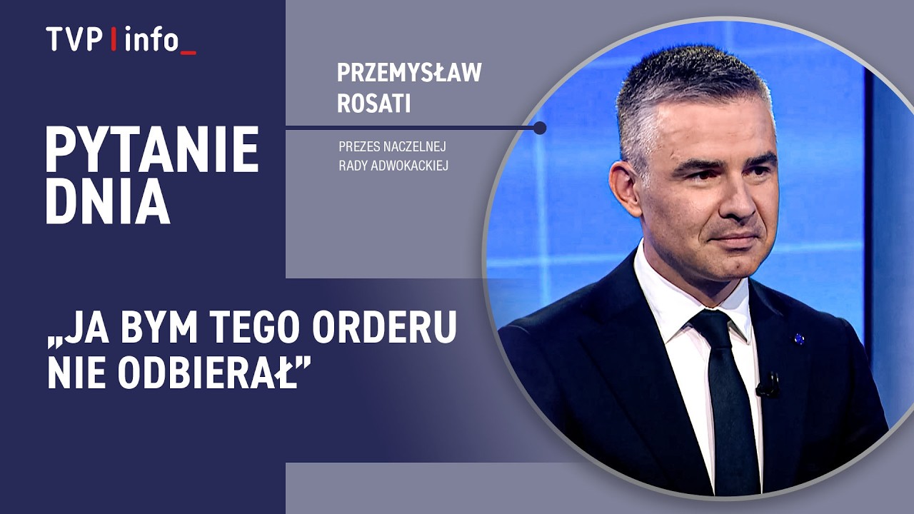 Przemysław Rosati o Zełenskim: Ja bym tego orderu nie odbierał | PYTANIE DNIA