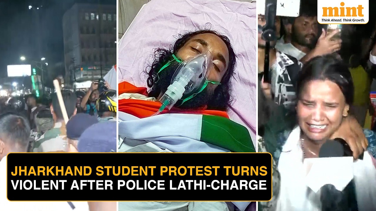 Ranchi Student Protest Turns Chaotic Over Jharkhand Recruitment Exam Row, Women Allege Assault