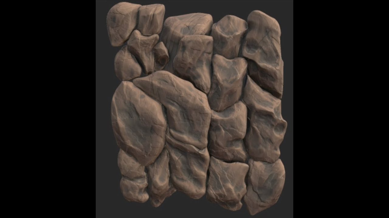 Free Download - Stylized Rock Wall - Tutorial: ZBrush & Substance Painter 2