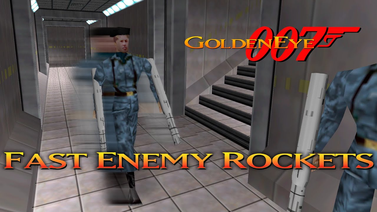 GoldenEye 007 N64 - Fast Animation Enemy Rockets (Part 2/4)