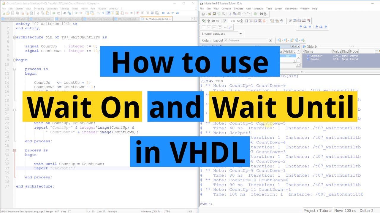 Как использовать Wait On и Wait Until в VHDL