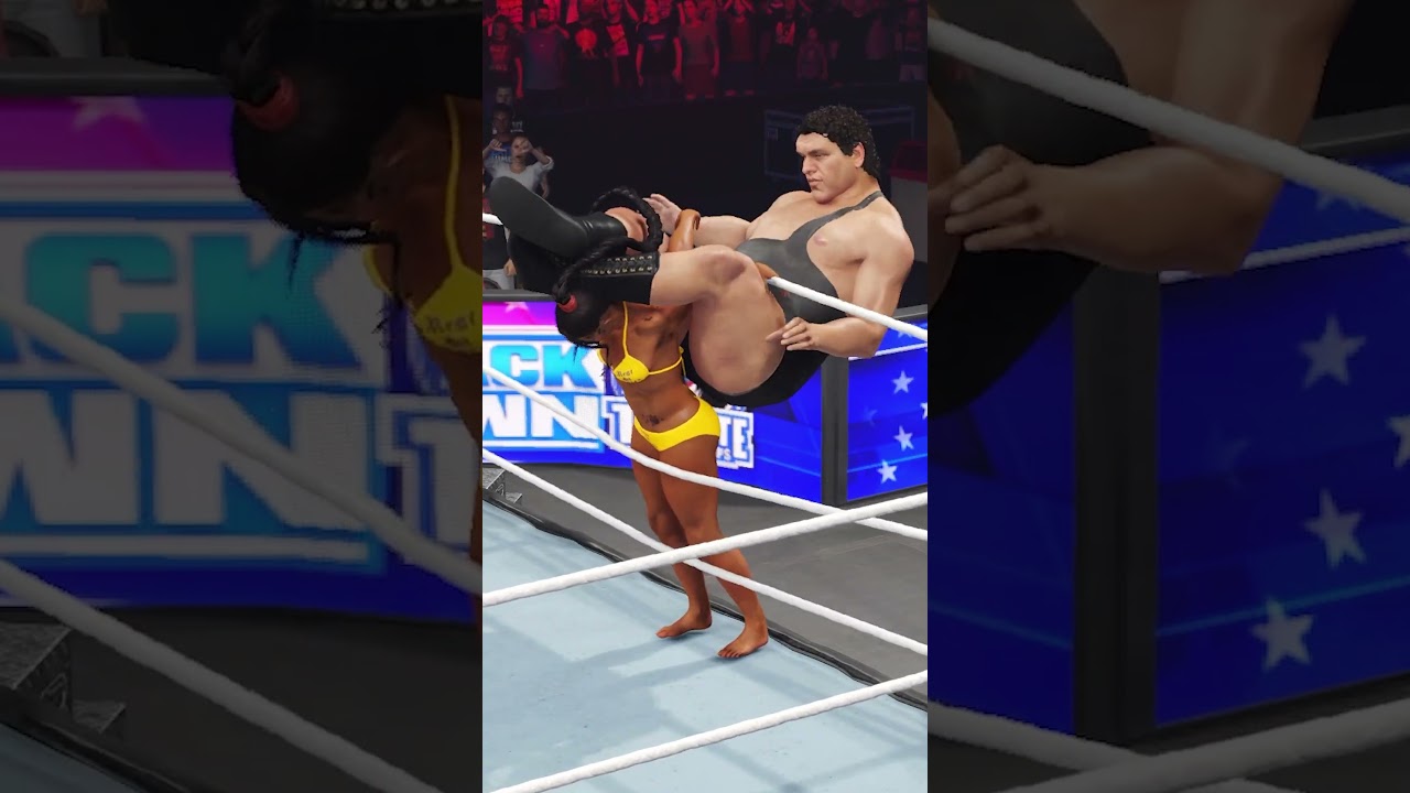 💥 Bianca Belair vs Andre The Giant 💥 Part 3 #biancabelair #andrethegiant #wwe #wwe2k25 #shorts