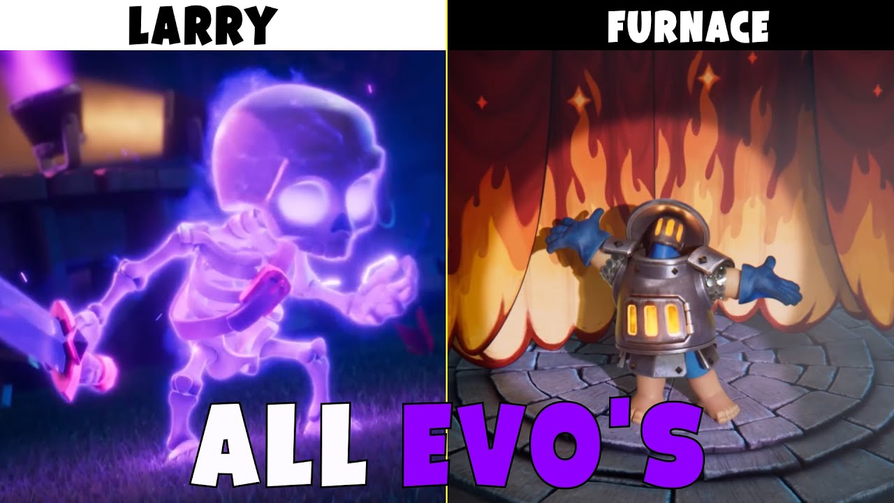 ALL Evo's Trailer Animation in Clash Royale