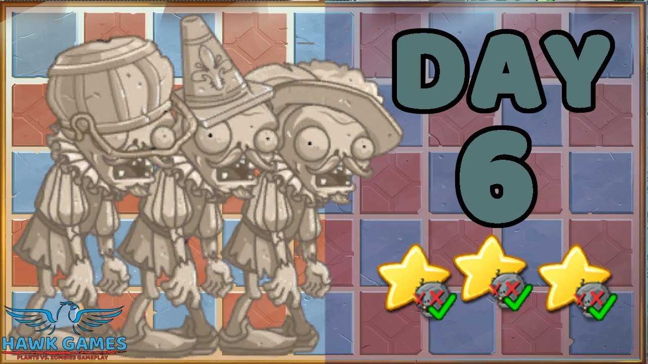 Plants vs Zombies 2 China - Renaissance Age Day & Night 6 [Statues]《植物大战僵尸2》- 复兴时代 6天
