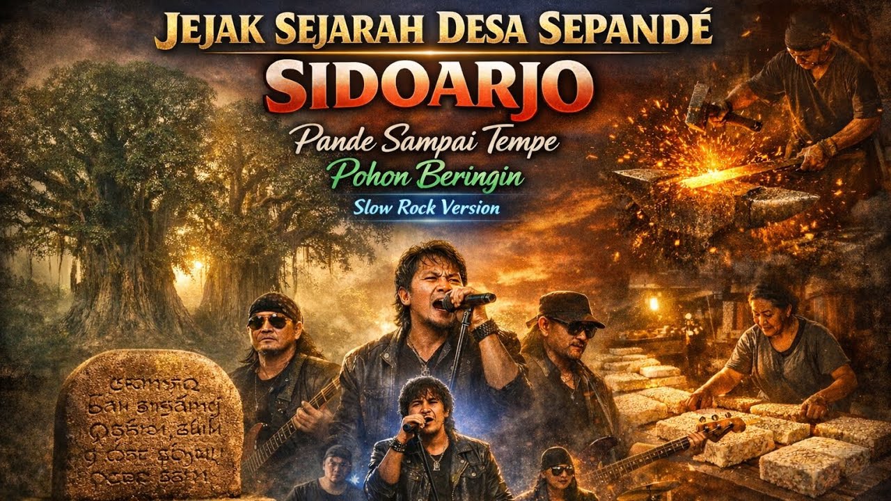 🎸SLOW ROCK VERSION Jejak Sejarah Desa Sepande - Pande & Tempe Prasasti Batu Gentong 7 Punden Kramat