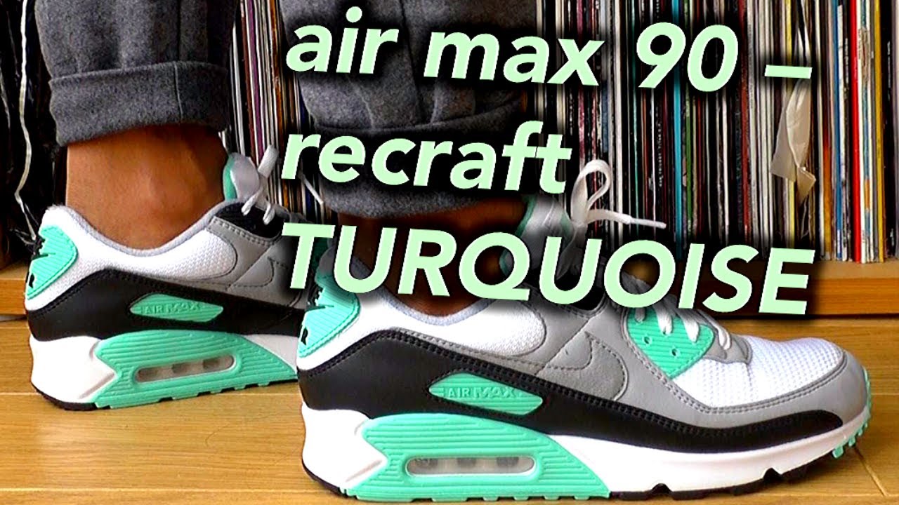 Nike AIR MAX 90 HYPER TURQUOISE Recraft - On Feet Sneaker/trainer review