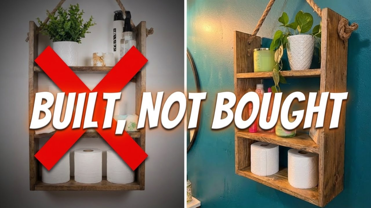 The $100 Bathroom Shelf She Refused to Buy So I Built One Instead