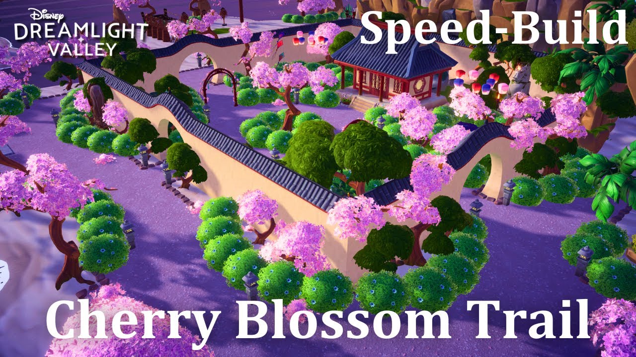 Mulan Speed-Build (Cherry Blossom Trail) | Disney Dreamlight Valley
