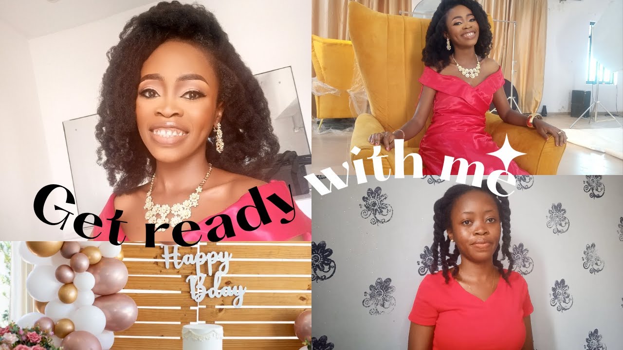 GRWM for my birthday photoshoot| How I styled my natural 4C hair|Hair vlog series