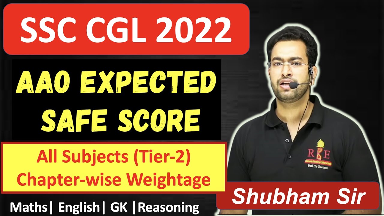 SSC CGL 2022 Tier-2 chapter-wise weightage & AAO Expected cutoff