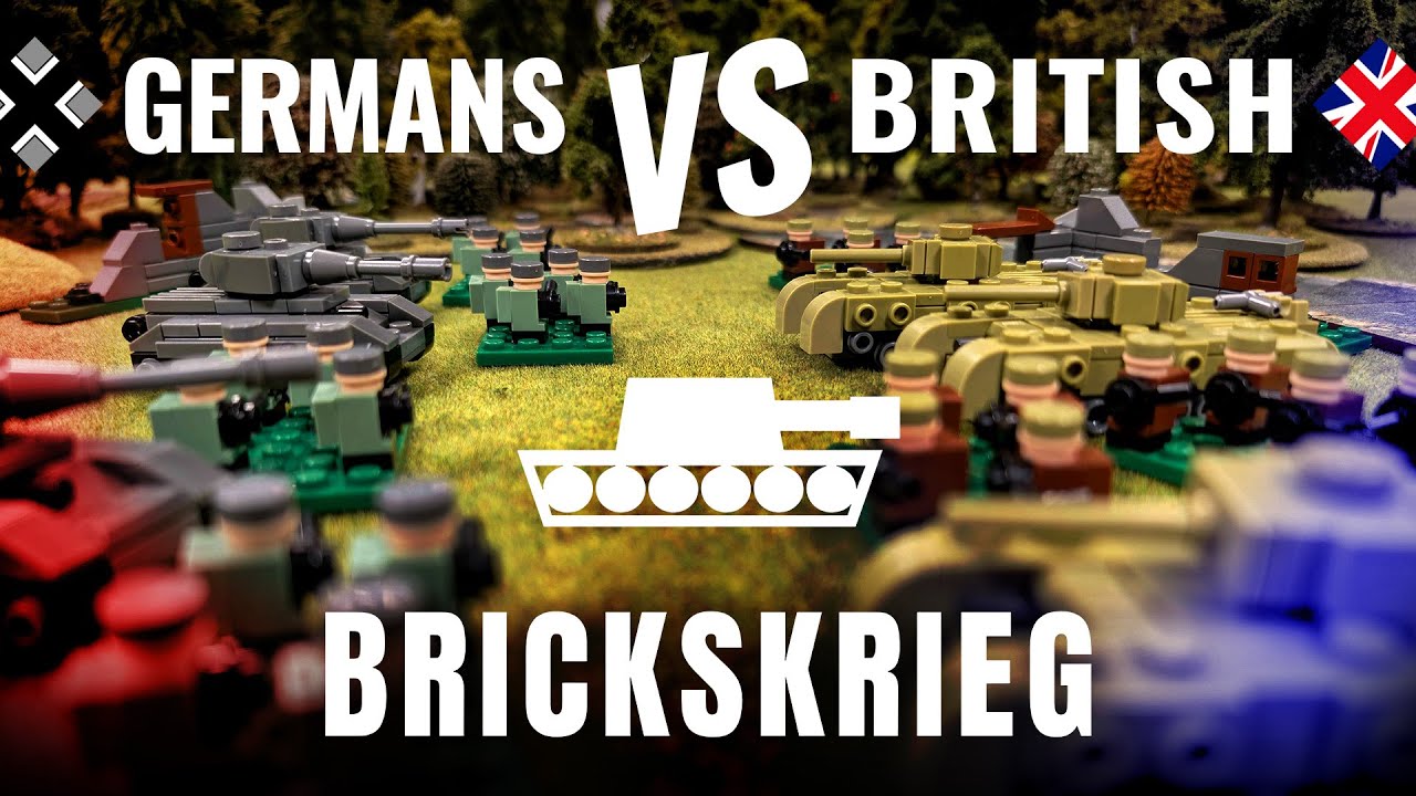 World War 2 Wargaming With Bricks!? BricksKrieg Battle Report - British Vs Germans