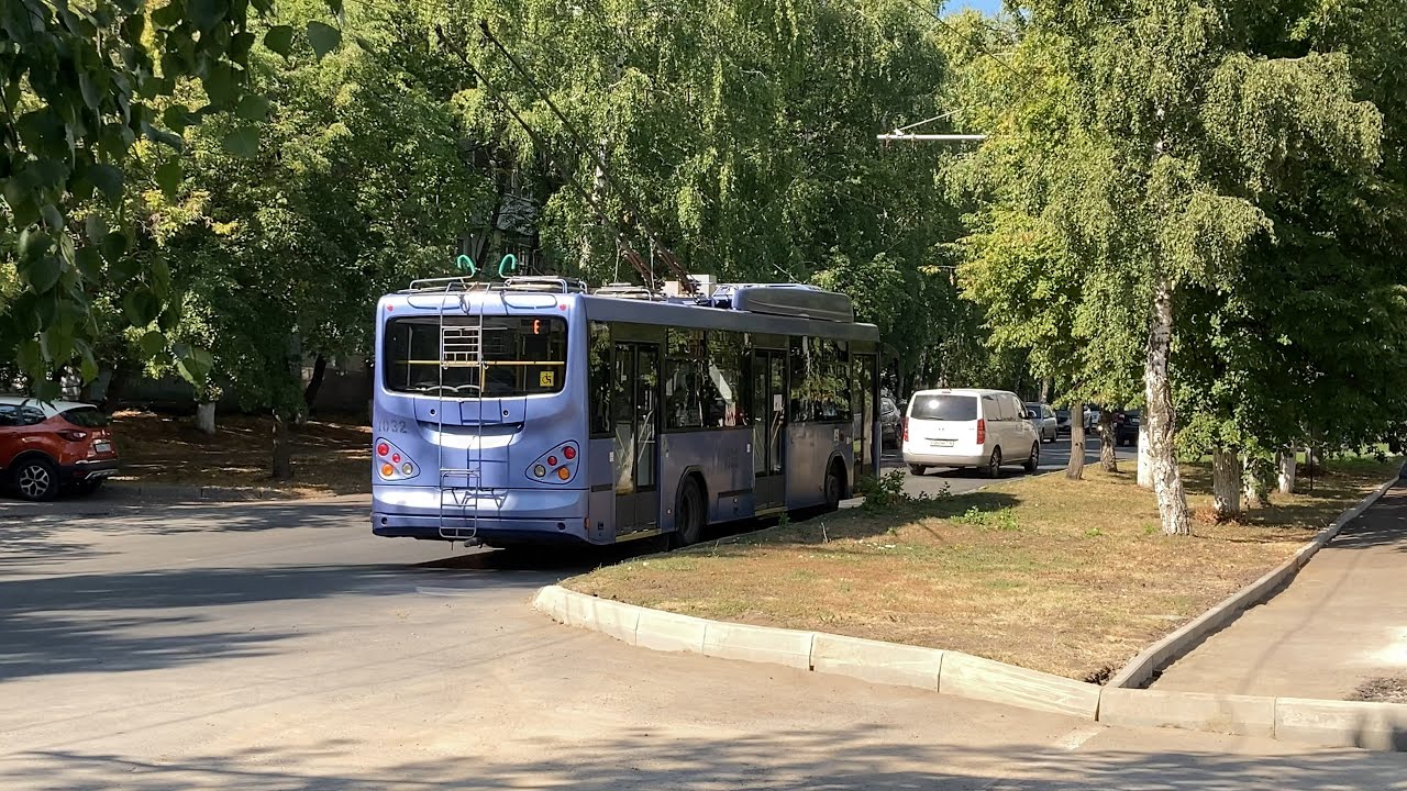 БТЗ-52763А 1032, г. Уфа, 16 маршрут, 24 августа 2022, поездка на троллейбусе