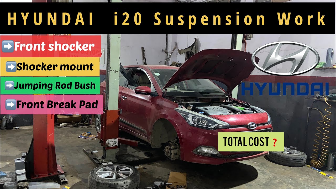 Hyundai i20 Suspension work || Hyundai i20 suspension noise || Hyundai i20 suspension change || 🚘