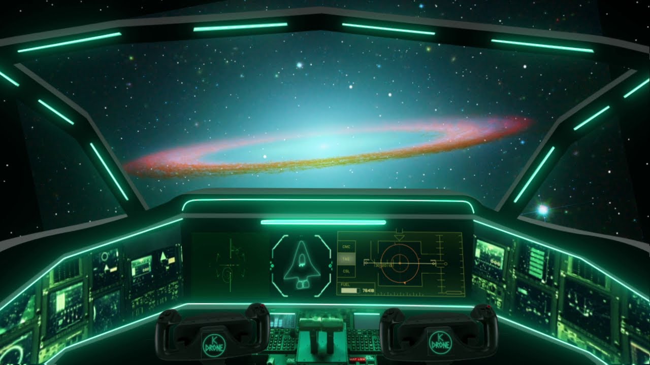 Deep Space Ambient Music Spaceship Cockpit  Relaxing Journey