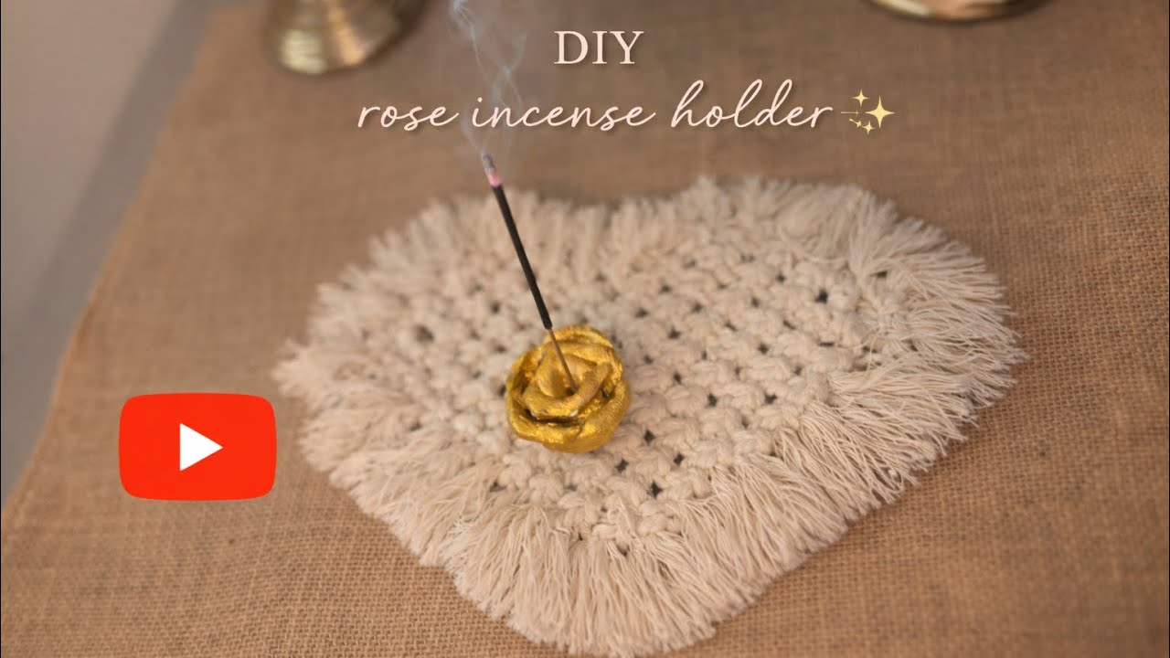 Handmade Rose Incense Holder 🌹 Cozy Boho Home Decor