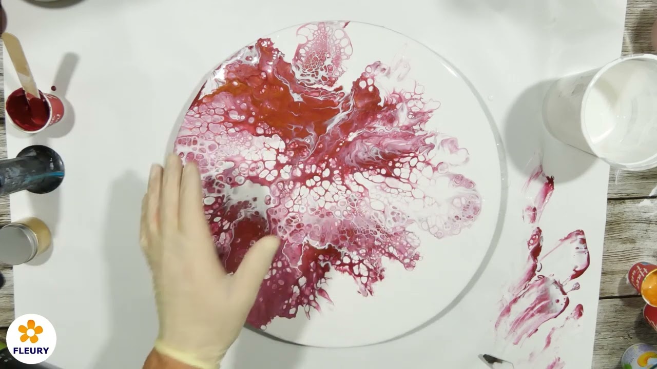 Acrylic Pouring mit Pigmenten und vielen Zellen | Acrylgiessen Tutorial (Deutsch)