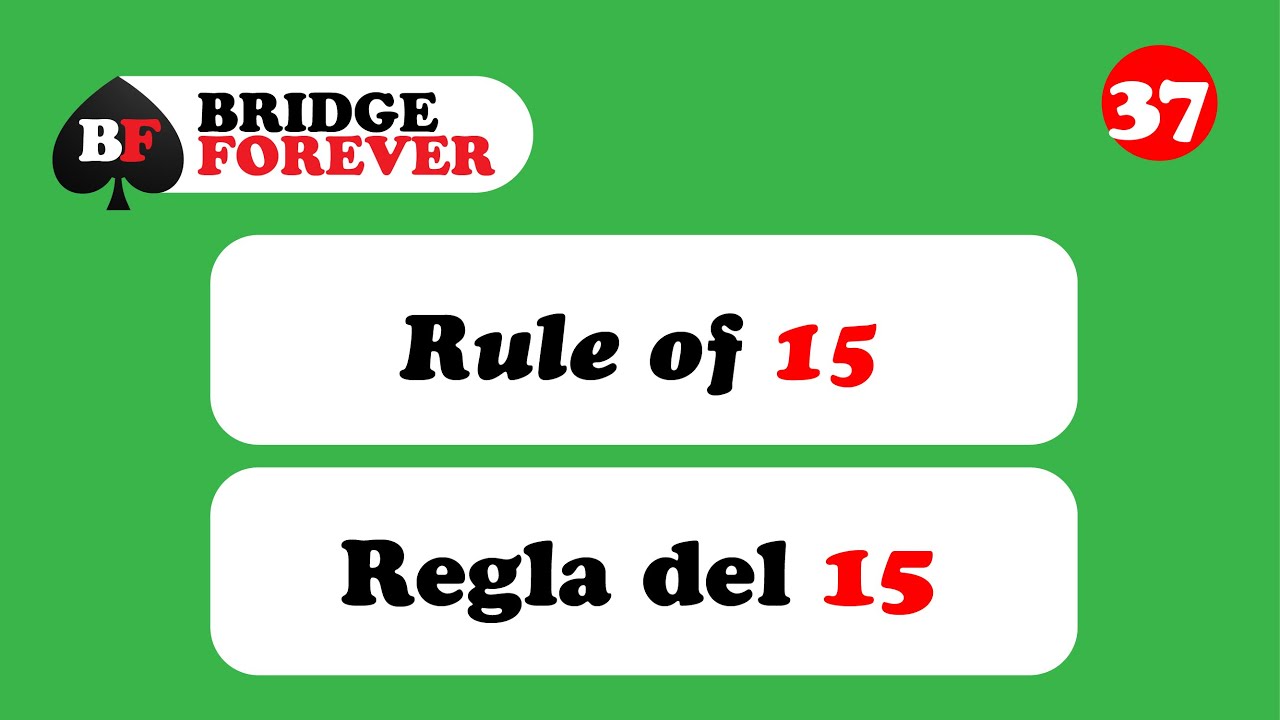 37 - Rule of 15 - Regla del 15.