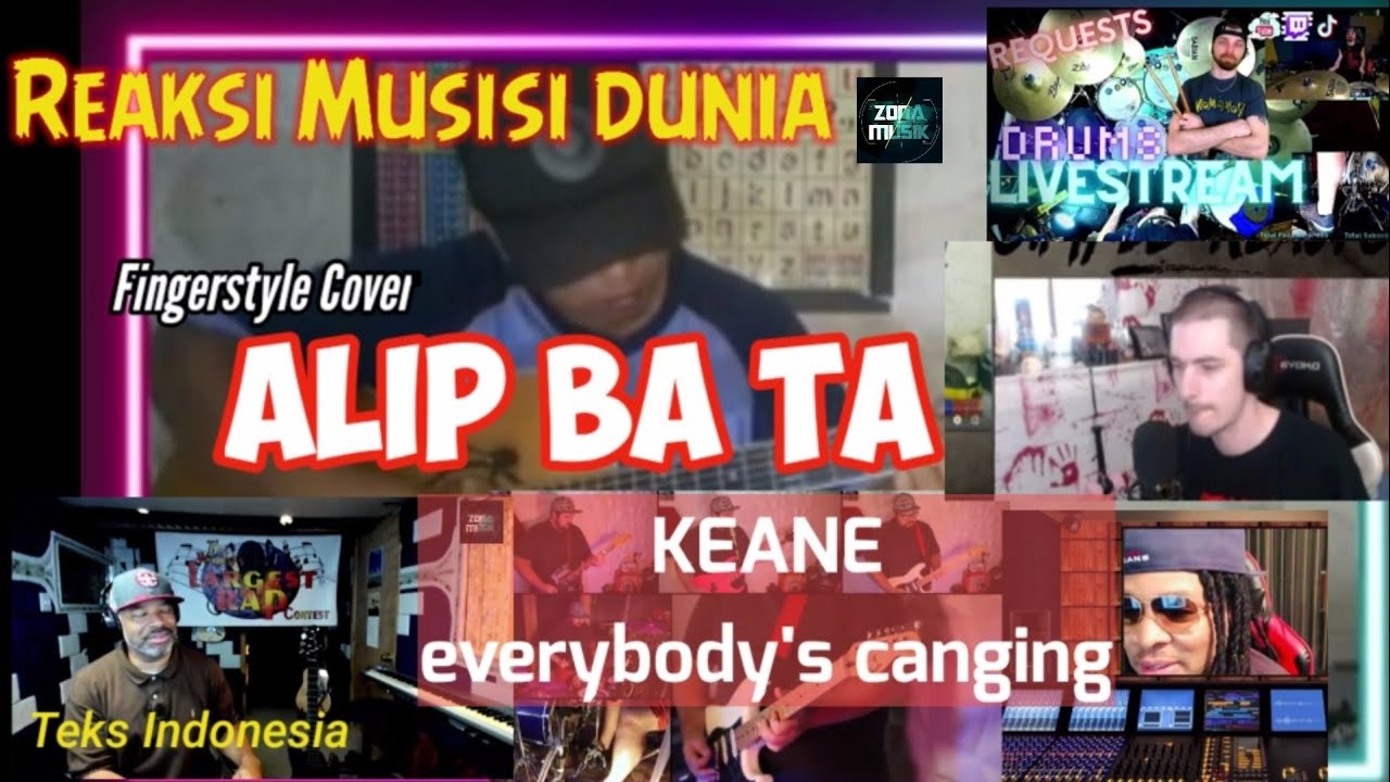 Alip ba ta fingerstyle cover KEANE reaction terbaru 2021first time hearing