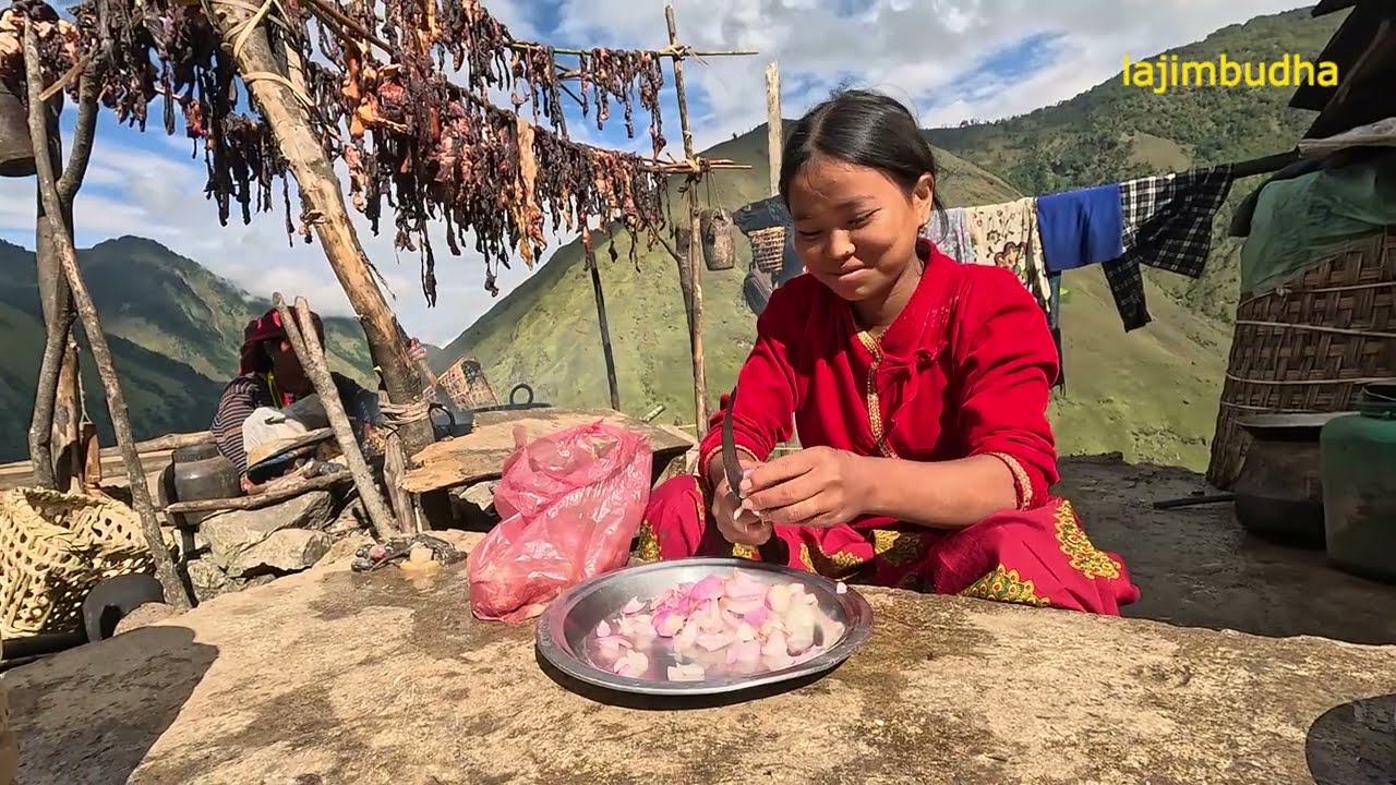 village people cooking organic food || lajimbudha ||