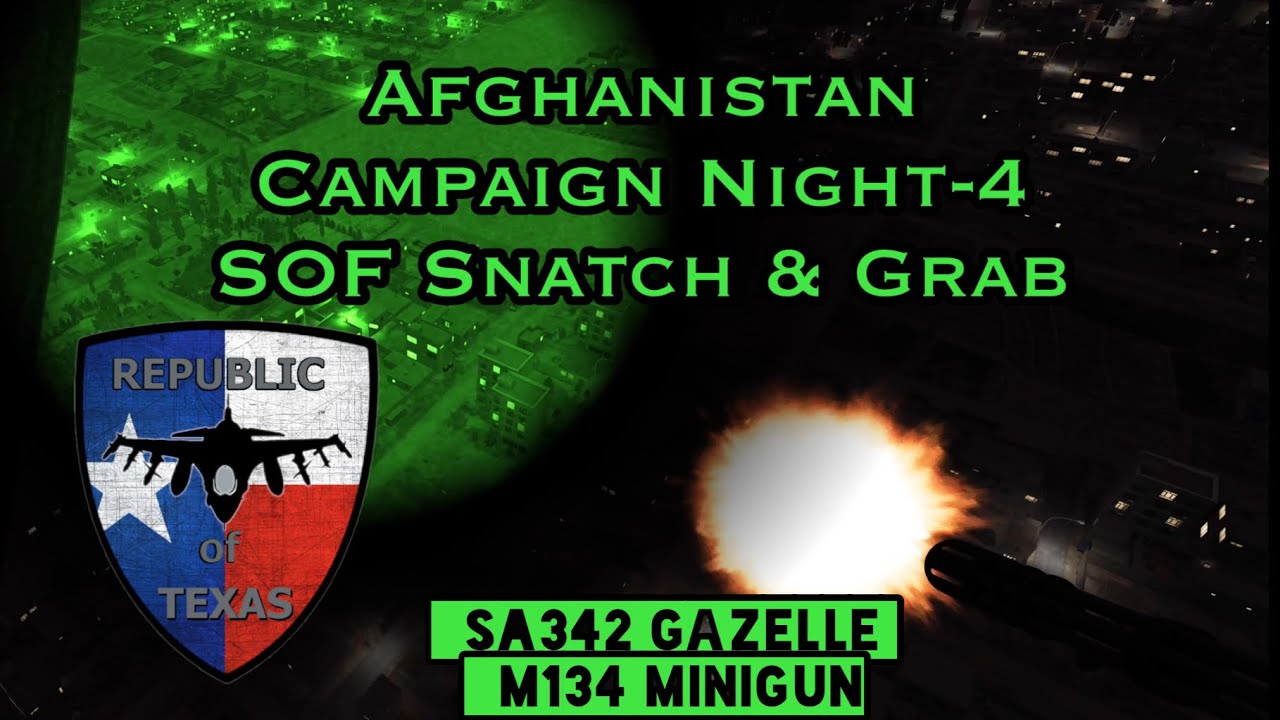 DCS World | SA342 Gazelle M134 MiniGun | Afghanistan