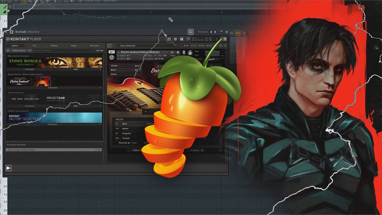 Making a ROCK x TRAP Type Beat for Trippie Redd in FL Studio 20 🦇 (Bruce Wayne Type Beat)
