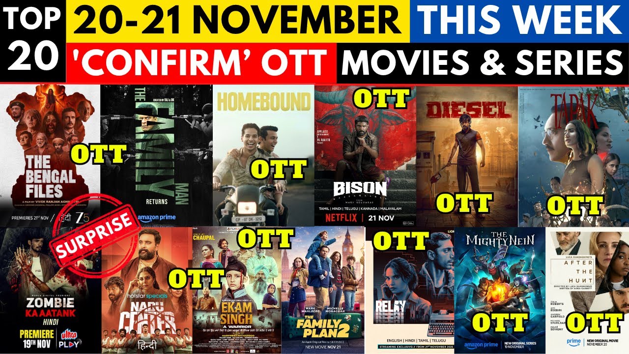 OTT Release Movies This Week I The Family Man Season 3 Release Time I New on OTT I Netflix I Prime
