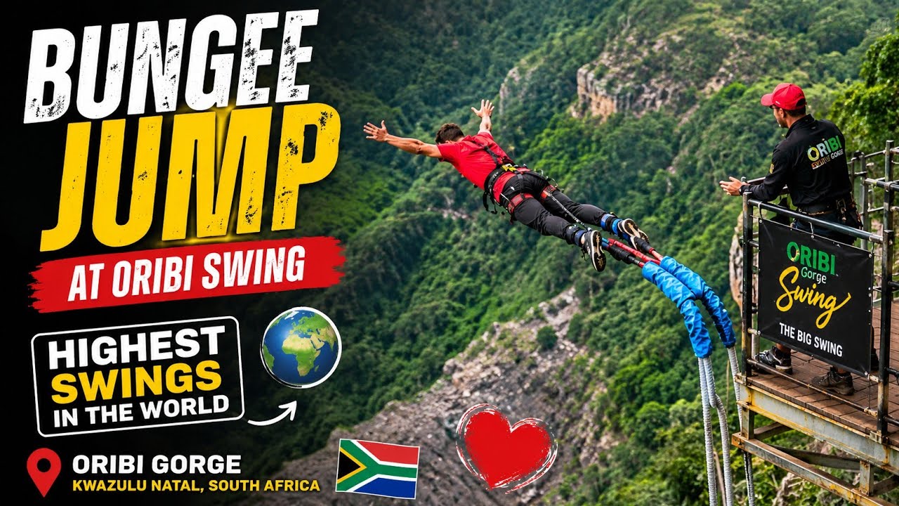 Bunjee Jump - Oribi Swing - Wild 5 Adventures - One of the Highest Swings in the World.