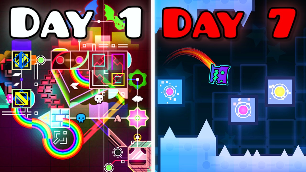 I Built 7 Geometry Dash Levels in 7 Days