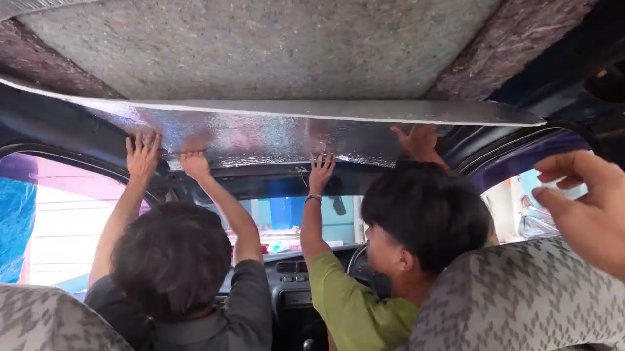 PROSES Pemasang Peredam Suara dan peredam Panas di daihatsu espass