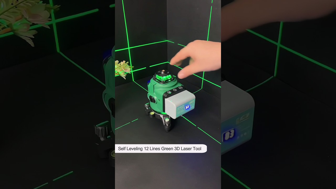Self Leveling 3d Laser Level 12 Lines 360&deg; | Cross Line Laser Level #shorts