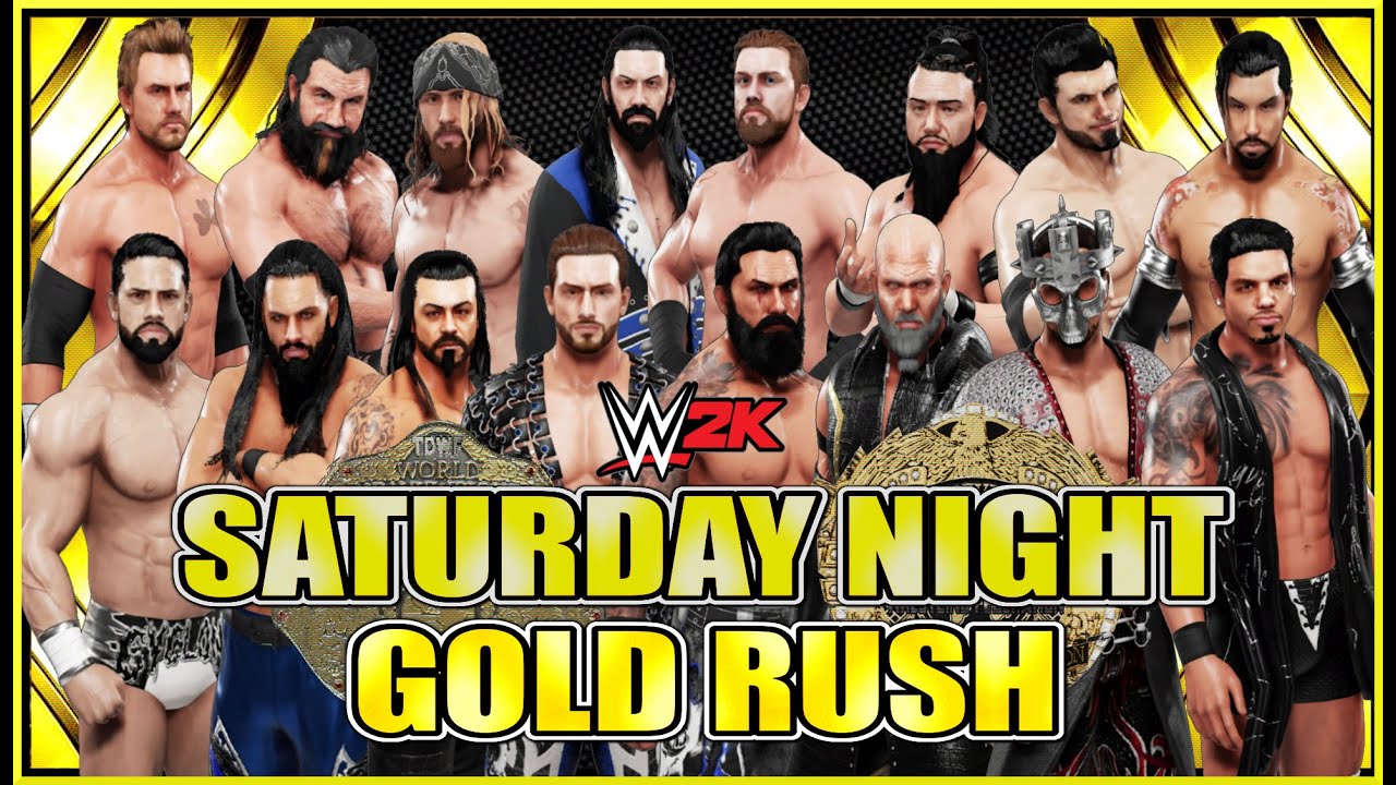 WWE 2K CAW Wrestling | Saturday Night Gold Rush Episode 2 | 16 Man Tournament | WWE Games HLR