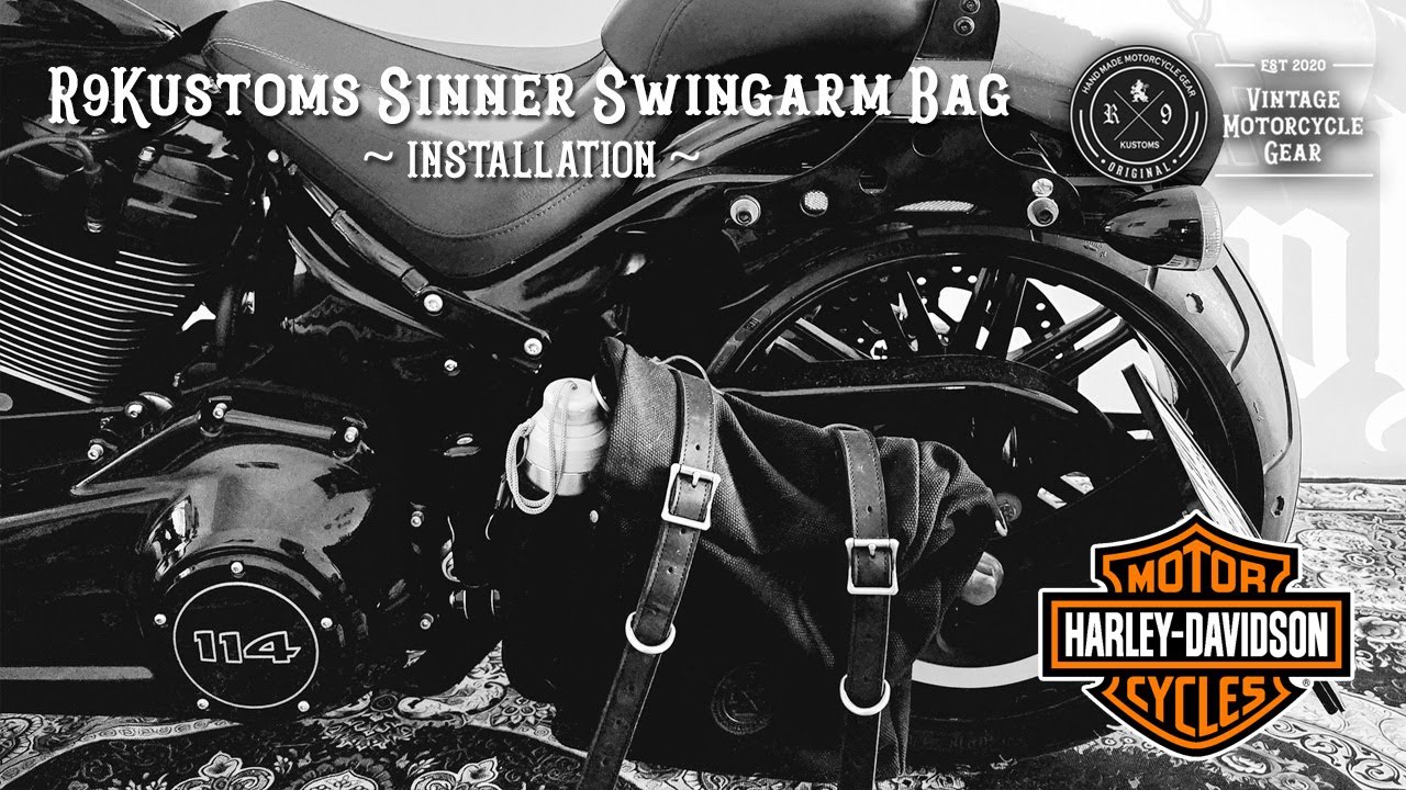 Harley-Davidson Softail Single-Sided Swingarm Bag R9Kustoms #harleydavidson #harley #softail