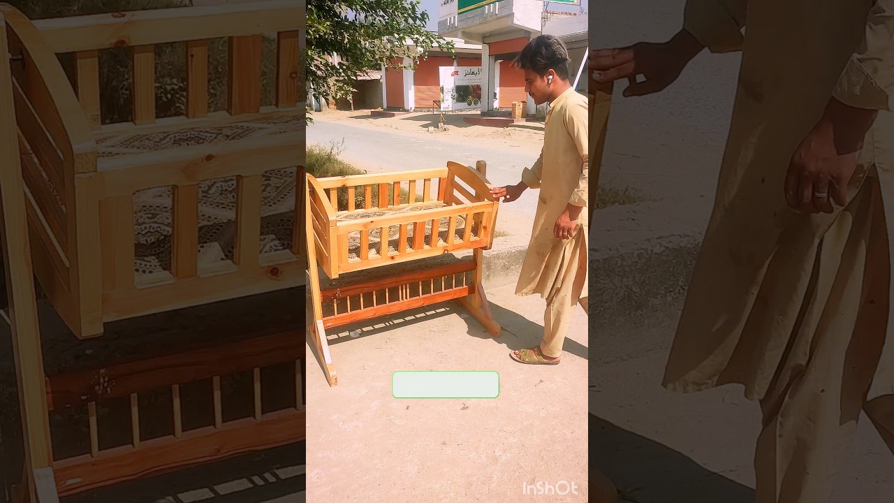 Baby_ Wooden jhula_cot and swing Cute Baby jhula made by M.Khan Carpenter price 15000. #jhula #swing