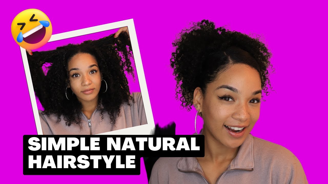 SIMPLE, CUTE, AND EASY NATURAL CURLY HAIRSTYLE