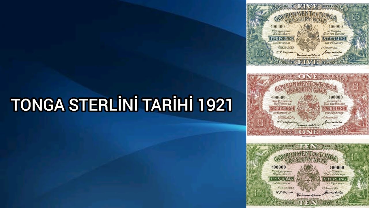 TONGA STERLİNİ TARİHİ 1921 🇹🇴
