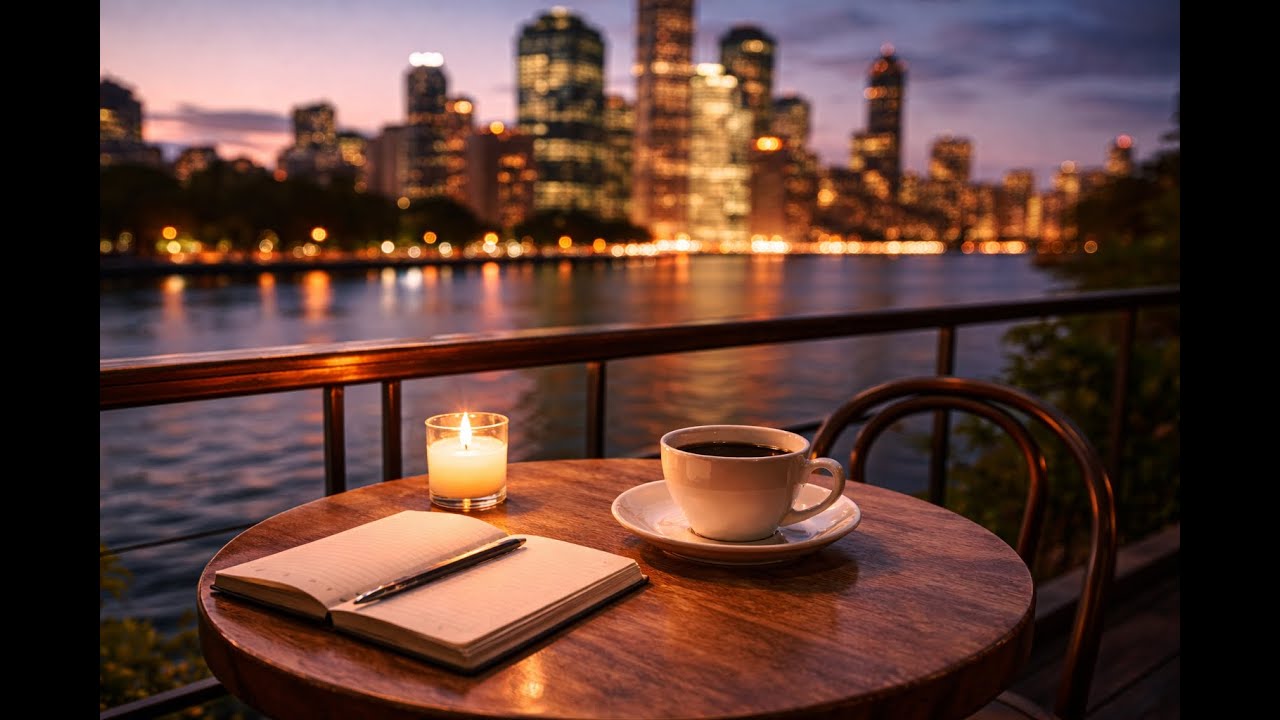 City Lights & Coffee Vibes 🌆 | Calm Night Ambience