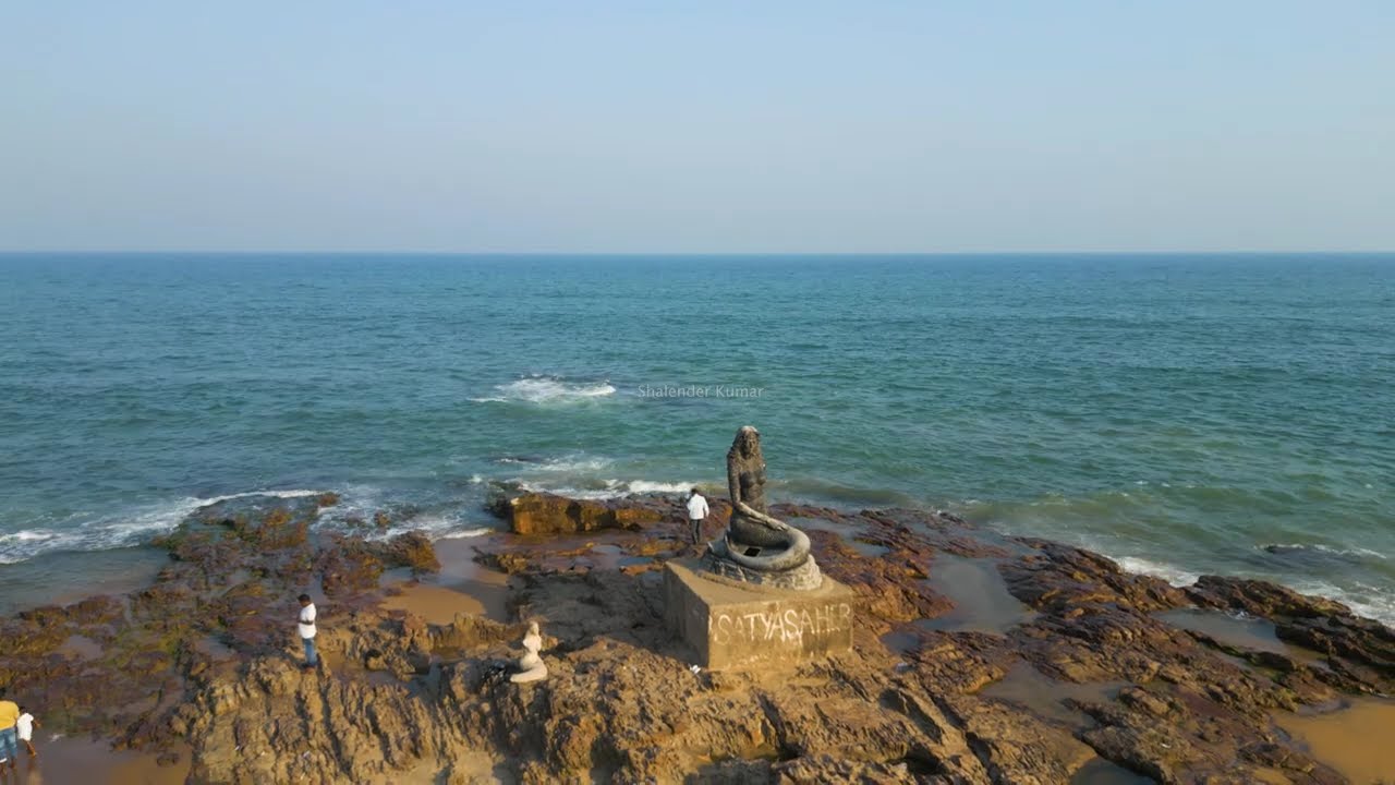 Aerial View of Bheemili Beach || Andhra Pradesh, India || Kailasagiri, Visakhapatnam, Ultra HD