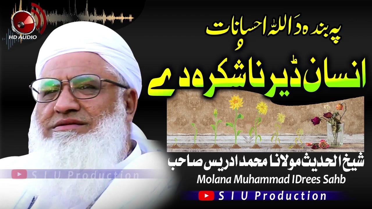 Molana M.idrees sahb Audio Bayan|| Insan Der Nashukra Dy || مولانا محمد ادریس صاحب -