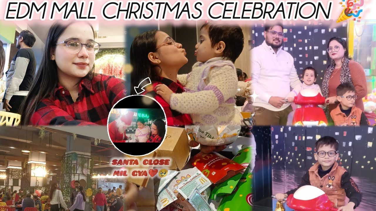 EDM MALL CHRISTMAS CELEBRATION 🎄🎁 HUM MILE SANTA CLOSE SE ❤️🥹🫵🏻