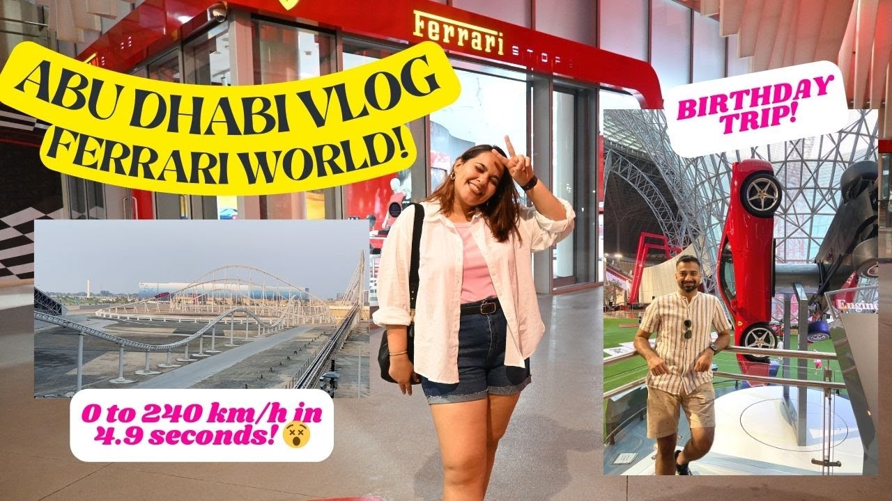 VLOG: Abu Dhabi Day 1 at Ferrari World (Yas Island) - World's Fastest Rollercoaster OMG 😮‍💨