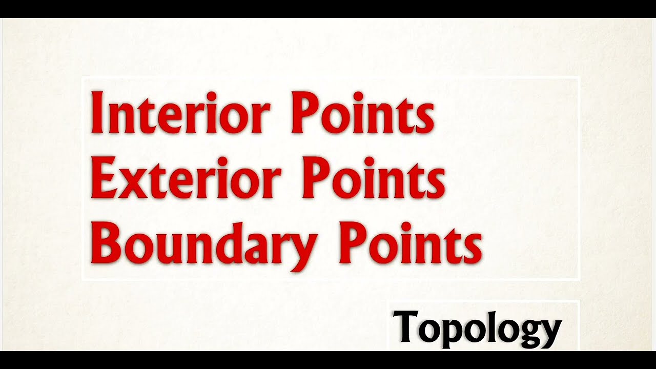 Interior point || Exterior Point || Boundary point || Topology msc mathematics