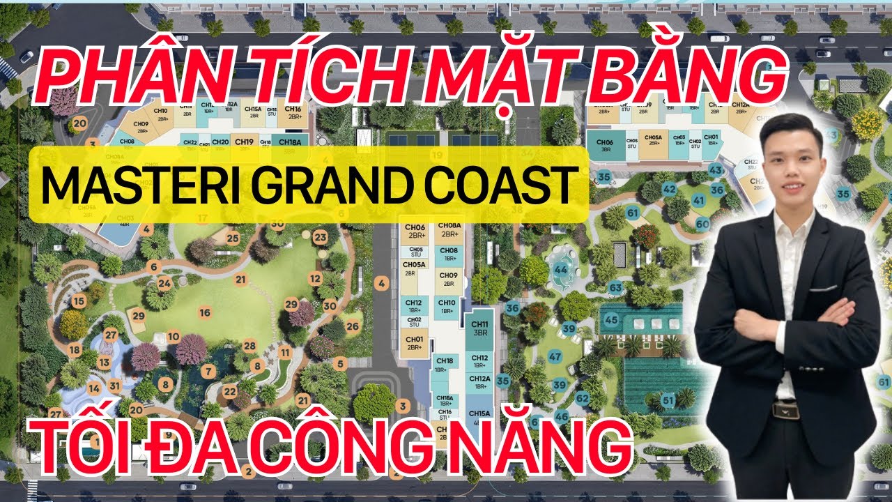 Phân Tích Mặt Bằng Chi Tiết 3 Toà Phân Khu The Wave Tại Dự Án Masteri Grand Coast | Không Điểm Chê