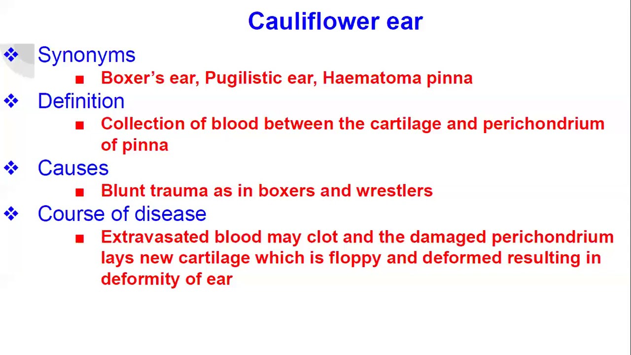 Cauliflower ear