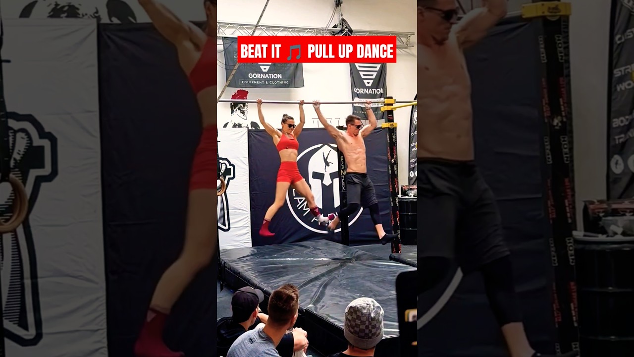 BEAT IT🎵 PULL UP BARDANCE DUO Full! #pullups #pullupdance #calisthenics #bardance #shorts #austria