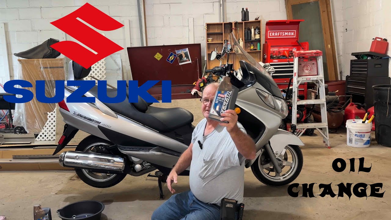 How To Change Oil 2003 Suzuki Burgman 400 Maxi Scooter #suzuki