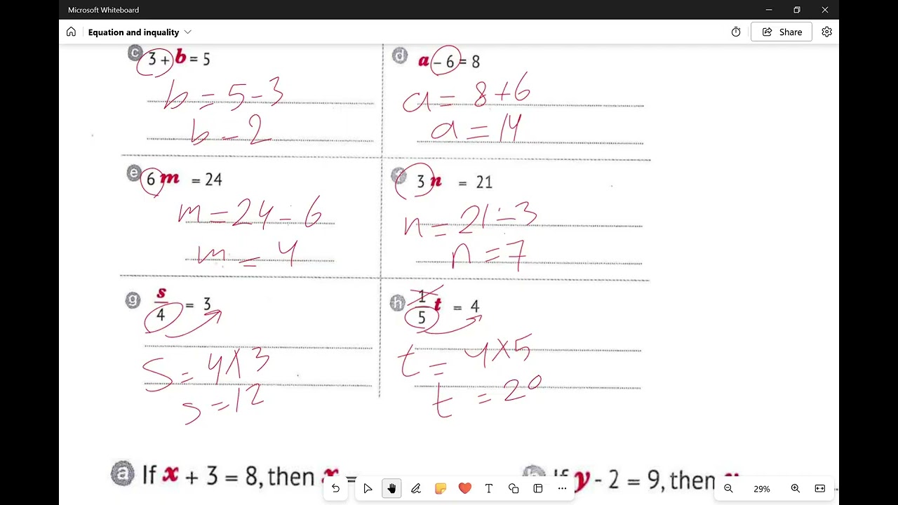 Equation and inquality