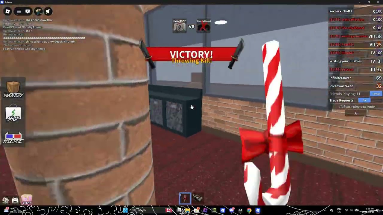 Winning a random tournament (Murder Mystery 2)