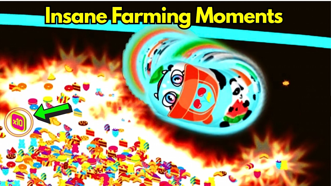 WORMATE IO -💥 Insane Farming Moments | Epic PuffShots With Best Skin Mod