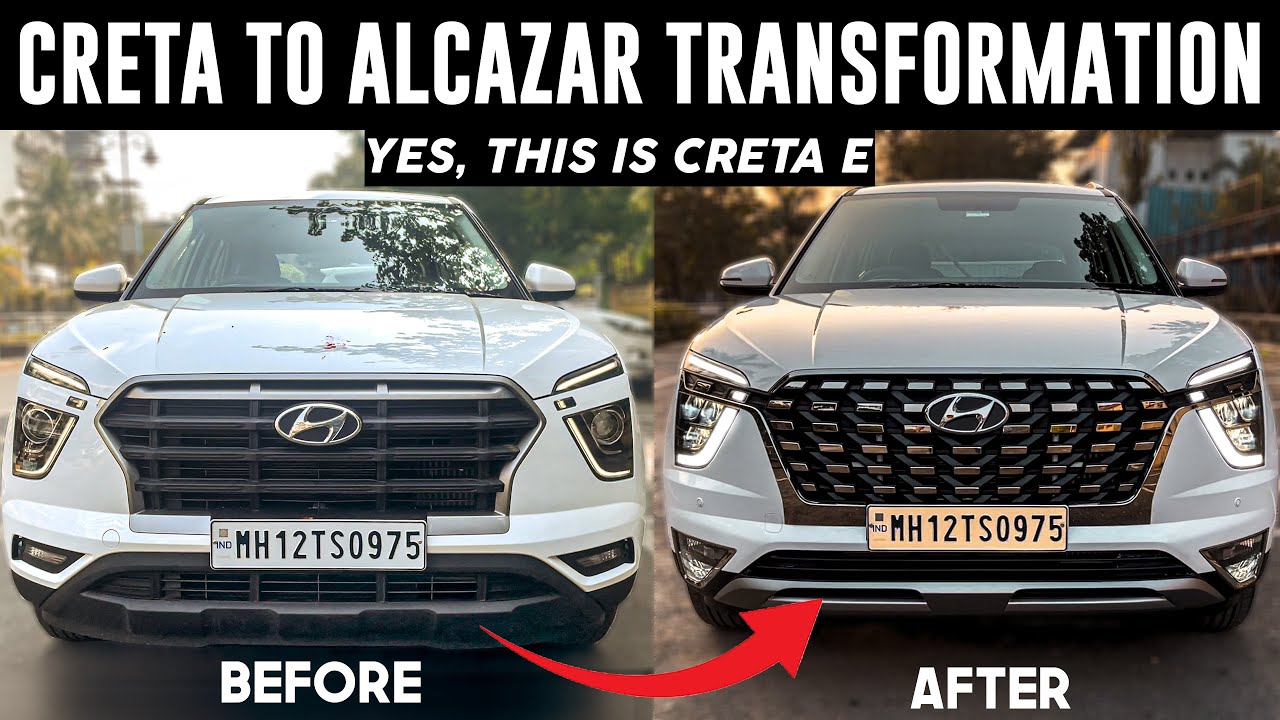 CRETA E 2021 Modified To ALCAZARRRRR!!!! || ONLY IN 6 HOURS || AMAZING LOOK 💯|| Guess The Model🔥